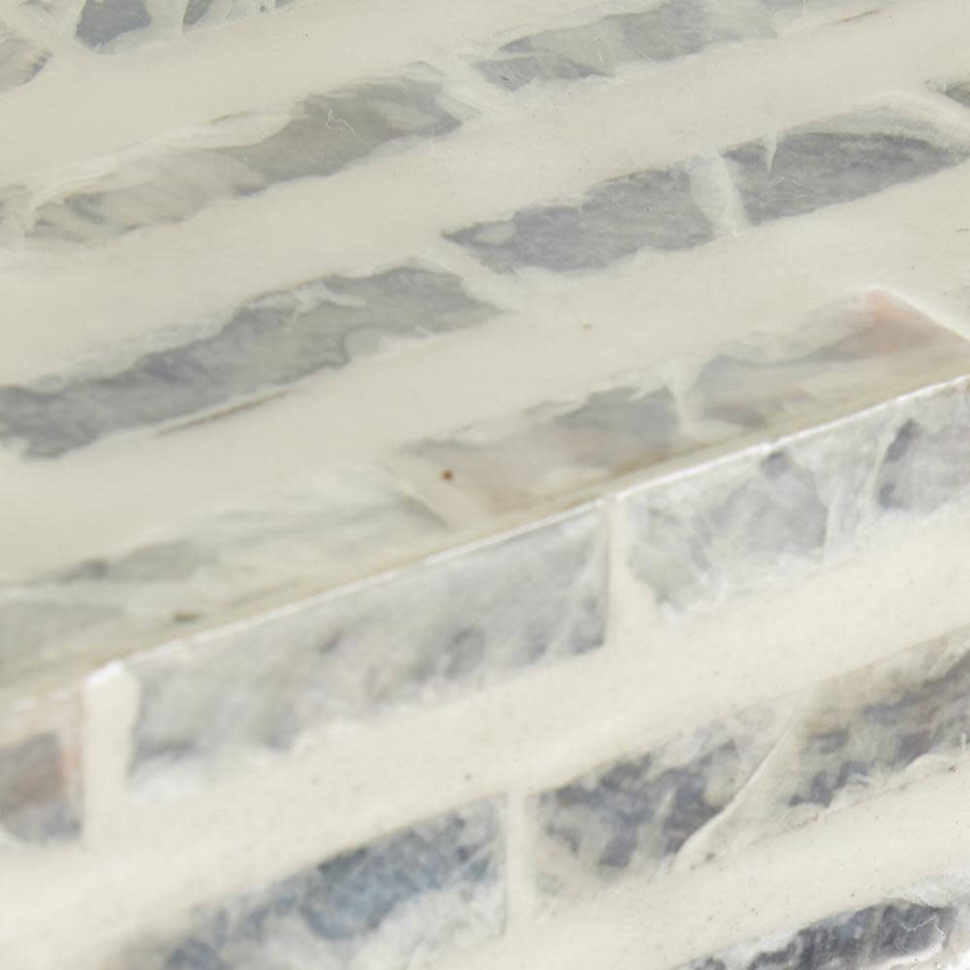 Cream & Gray Geometric Mosaic Mother of Pearl Handmade Storage Box Set